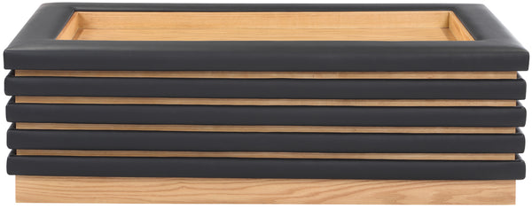 Rory Black Vegan Leather Coffee Table 229Black-CT Meridian Furniture