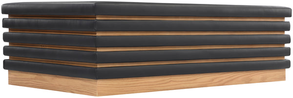 Rory Black Vegan Leather Coffee Table 229Black-CT Meridian Furniture