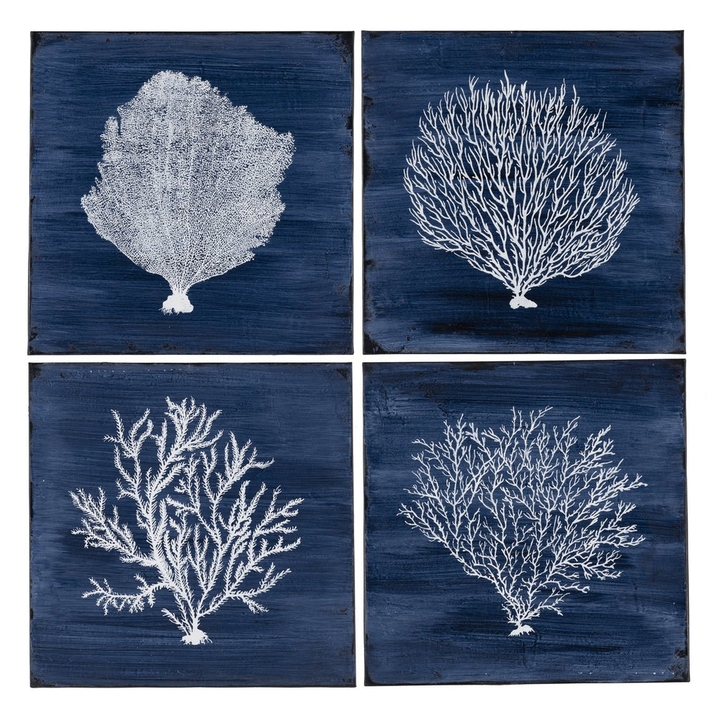 Crestview Collection Four Corals - Elegant Wall Decor From Crestview - Stunning China Art For Your Home's Aesthetic Appeal   Cvtop2984