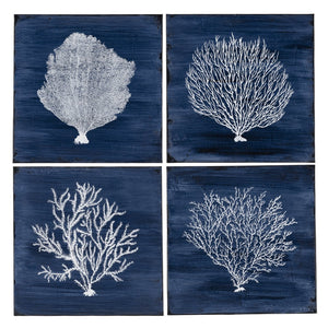 Crestview Collection Four Corals - Elegant Wall Decor From Crestview - Stunning China Art For Your Home's Aesthetic Appeal   Cvtop2984