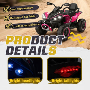 English Elm 24v Kids Electric Atv Xxxl Off-road Ride on with Parental Remote and Shock Absorbers W1578P352120