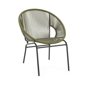 English Elm Christopher Knight Home® - NUSA Modern Outdoor Wicker Club Chairs Set of 2 with Durable PE Rattan Weave and Sleek Iron Frame Green N775P198603G