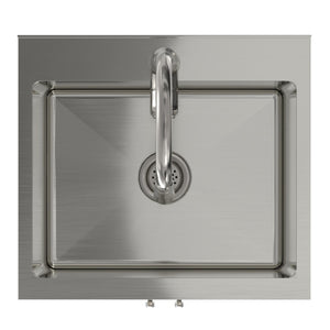 English Elm Darwin Stainless Steel Utility Sink with Shaker Cabinet for Laundry and Garage B136P427213