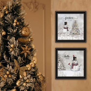 English Elm Trendy Decor 4u Peace on Earth Two Piece Framed Holiday Art Set for Gallery Walls B067P252304