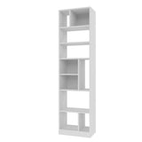 Manhattan Comfort Valenca Mid-Century Modern Bookcase White 22AMC6