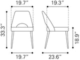 Leith Dining Chair - Set of 2 Black 110123 Zuo Modern