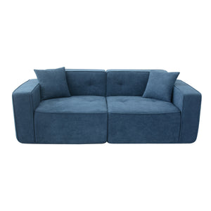 English Elm Modern Teddy Velvet Sofa – 3-Seat Full Foam Comfort, Soft Polyester-Cotton Cushions, 72H Rebound Time W1183S00015