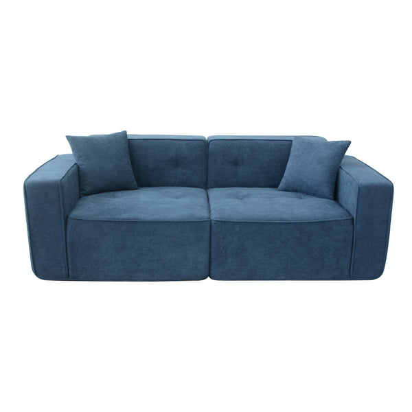 English Elm Modern Teddy Velvet Sofa – 3-Seat Full Foam Comfort, Soft Polyester-Cotton Cushions, 72H Rebound Time W1183S00015