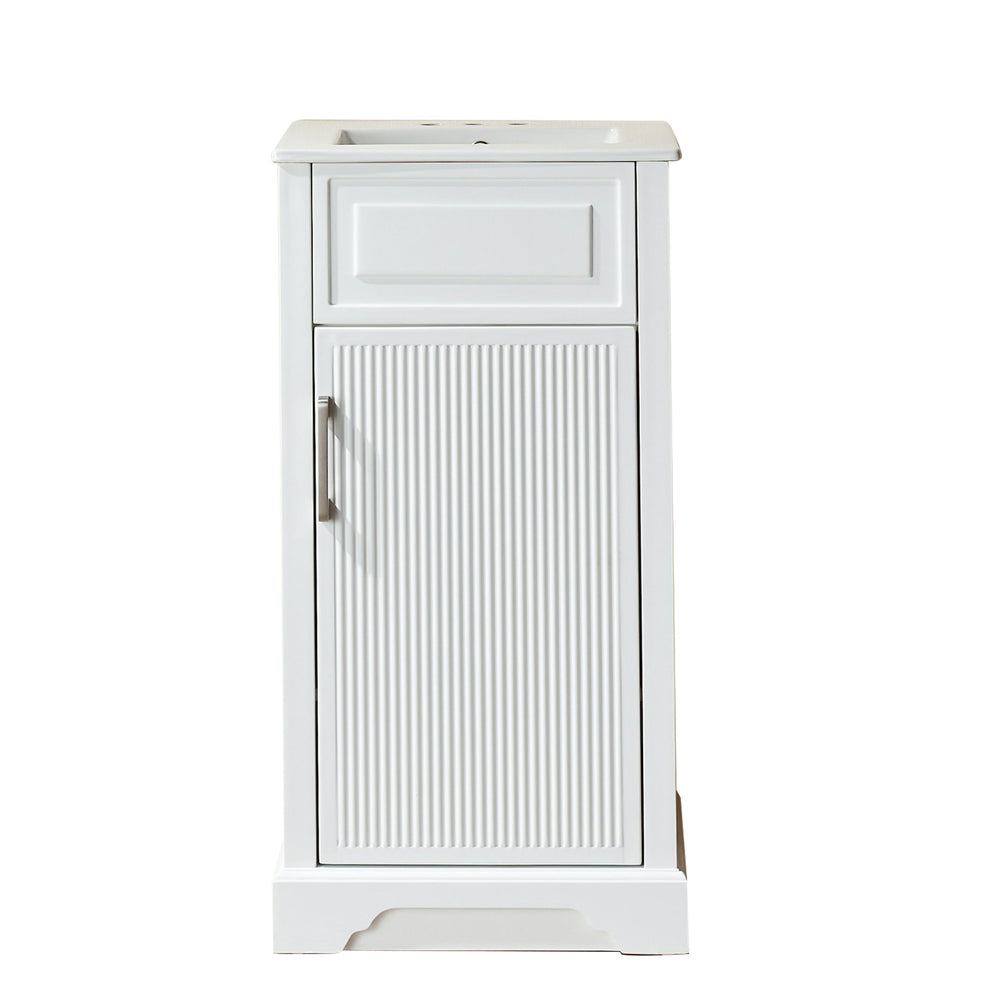 English Elm Fully Assembled 18'' Freestanding Bathroom Vanity With Eco-Friendly Top & Dual Handle Options W1826P347105