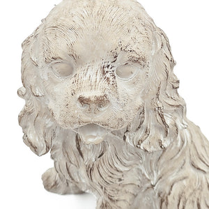 English Elm 7.5x5.5x8.7" Sitting Cocker Spaniel Figurine — Handcrafted Beige Texture, Flowing Fur, Tabletop Accent W2078P334683