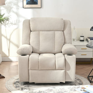 English Elm Power Lift Recliner Chair - Comfortable Fabric Seating With Remote, Cup Holders & Extended Footrest W1028S00042-GIGA
