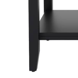 English Elm Christopher Knight Home® - 36" Bathroom Vanity with Ceramic Sink, Solid Wood Legs, Waterproof Finish, Soft-Close Hinges, Open Shelf, Silver Knobs Black N817P286249B