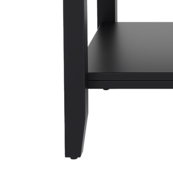 English Elm Christopher Knight Home® - 36" Bathroom Vanity with Ceramic Sink, Solid Wood Legs, Waterproof Finish, Soft-Close Hinges, Open Shelf, Silver Knobs Black N817P286249B