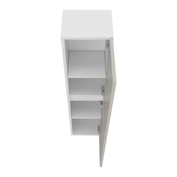 English Elm Bathroom Cabinet Slim White Engineered Wood, 2 Doors 4 Shelves for Organized Compact Bathroom Storage B097P369423