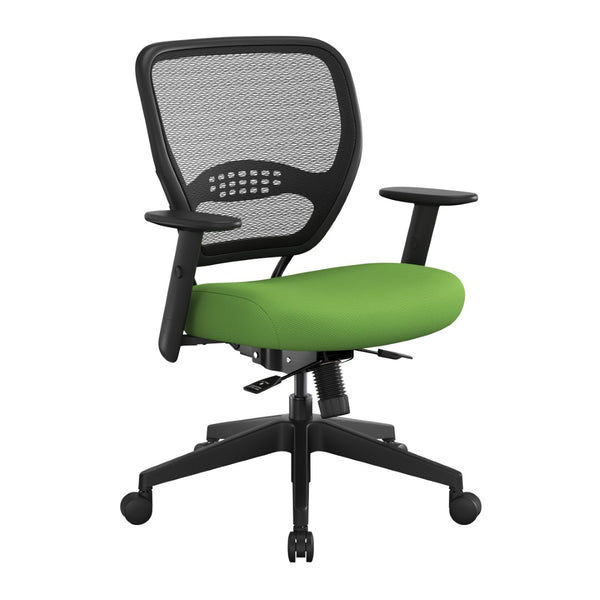 OSP Home Furnishings Air Grid Ergonomic Mesh Office Chair with Lumbar Support and Greenguard Certified Airflow Green 5500SL-6