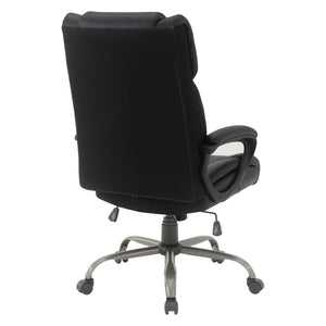 OSP Home Furnishings Execuative High Back Faux Leather Office Chair with Lumbar Support and Pneumatic Lift High-Back Black FL14570-U6