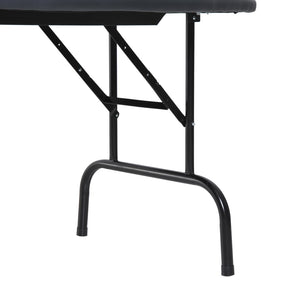 English Elm Soozier Foldable Poker Table, 72" Blackjack For 7 Players With Padded Rails & Cup Holders, Blue Felt W2225P217204-GIGA