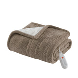 Sharper Image Amira Casual Dream Soft Heated Throw SI54-0066 Brown