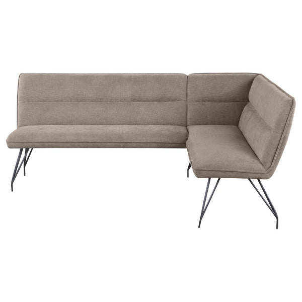 English Elm Ledger Upholstered L-shaped Bench Tufted Fabric Corner Dining Nook Seating Taupe B062P441113