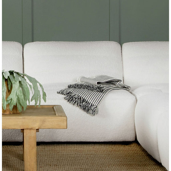English Elm Bonnie Natural Faux Sheepskin Armless Chair - Modern, Cozy Accent For Stylish Living Spaces & Nooks B062P351440