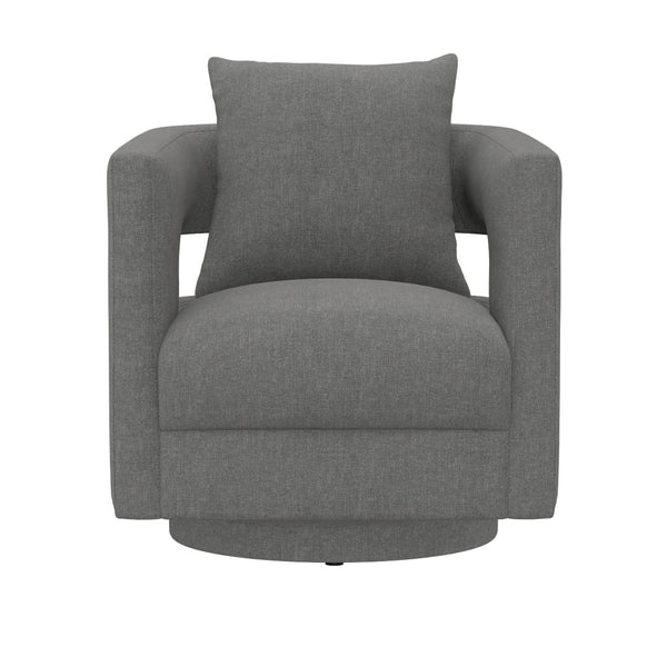 English Elm Wallace & Bay - Gray Swivel Chair - Modern Comfort In Versatile Flint Fabric, Perfect For Living Room & Home Office B361P384443-GIGA