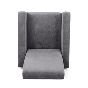 English Elm Christopher Knight Home® - Arvin Plush Push-Back Recliner with Stainless Steel Legs — Modern Fabric Comfort for Living Rooms Grey 65272.00FGRY