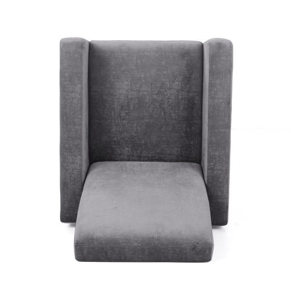 English Elm Christopher Knight Home® - Arvin Plush Push-Back Recliner with Stainless Steel Legs — Modern Fabric Comfort for Living Rooms Grey 65272.00FGRY