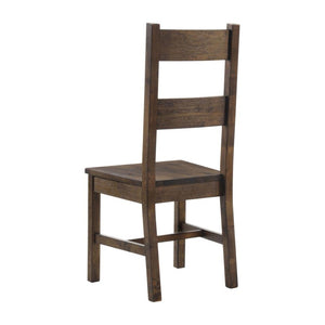 English Elm Set Of 2 Rustic Wooden Dining Chairs - Classic Farmhouse Style In Elegant Golden Brown Finish B016P223112-GIGA