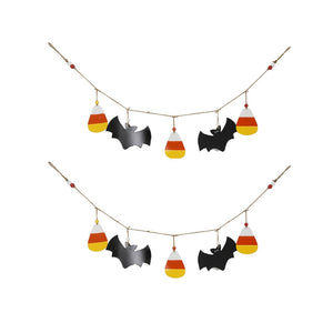 English Elm Set Of 2 Halloween Garlands - 47.5" Spooky Wall Decor For Festive Parties And Home Accents W2078P370795-GIGA