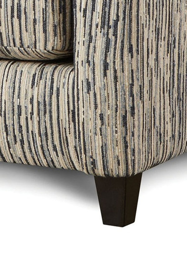 English Elm Sloping Etched-Art Upholstery Chair with Sloping Track Arms, Gel Foam Comfort & Tapered Legs B2741P376981