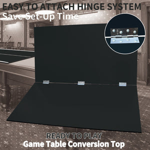 English Elm 9ft Foldable Ping Pong Conversion Top Mdf Playing Surface for Game Room Fun Black W1408P442642