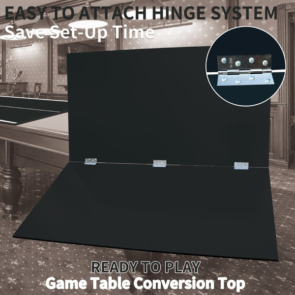 English Elm 9ft Foldable Ping Pong Conversion Top Mdf Playing Surface for Game Room Fun Black W1408P442642