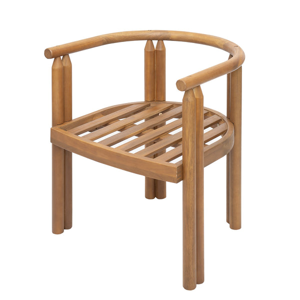 English Elm Christopher Knight Home® - Cove Teak & Beige 7PCS Acacia Outdoor Patio Dining Set – 4 Armless + 2 Armrest Chairs, Table (96) COVE7PCSET