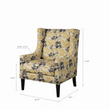 Madison Park Barton Modern/Contemporary Wing Chair FPF18-0418 Yellow