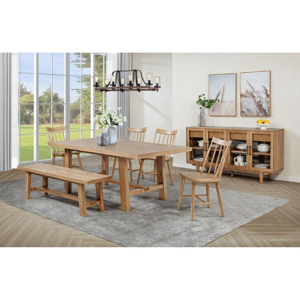 English Elm Carlos Windsor Spindle Back Rubberwood Dining Chairs Ergonomic Set of Two Natural B062P447841