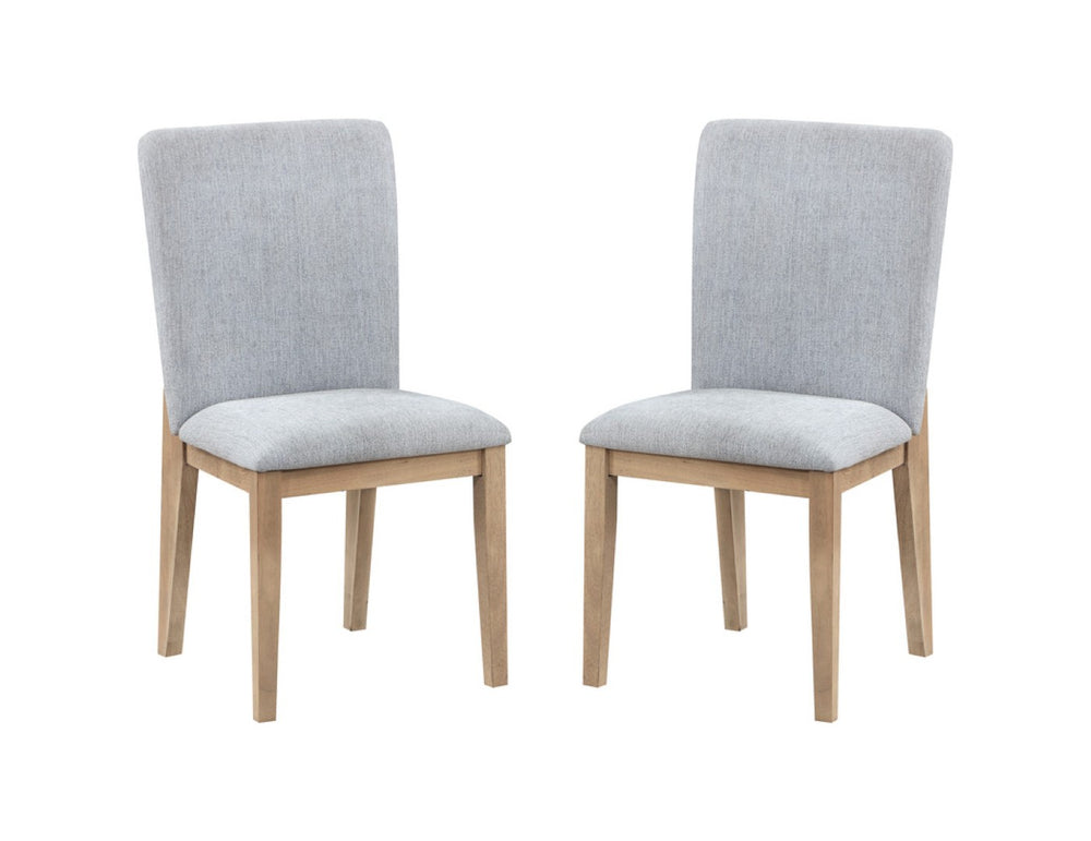 English Elm Torino Oak Finish Dining Chairs with Cream Seat and Black Metal Frame Set of Two B2749P413301