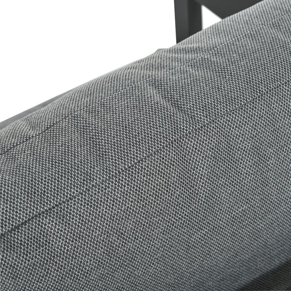 English Elm U_STYLE Outdoor Patio Seating Set with Durable Iron Frame, Plastic Wood Table, Thick Cushions for Comfort Gray WY000442AAE