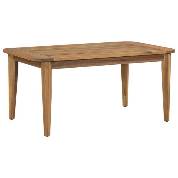 English Elm Christopher Knight Home® - Westin Acacia Wood Outdoor Coffee Table in Teak Beige — Solid Durable Construction, Modern Grain Finish N775P239511N