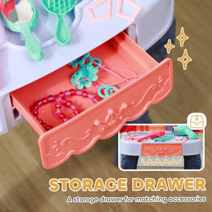 English Elm Qaba Kids Vanity Set With Mirror, Music & Lights - 20 Accessories For Creative Toddler Playtime! W2225P249753-GIGA