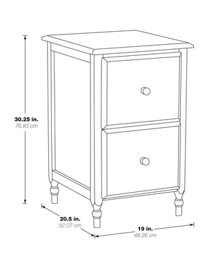 OSP Home Furnishings Knob Hill File Cabinet Antique Cherry Finish