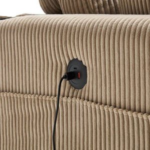 English Elm United Cozy Cloud Sleeper Sofa Bed - Versatile Oversized Chaise Lounge With Usb, Cup Holders & Storage W1568S00162-GIGA