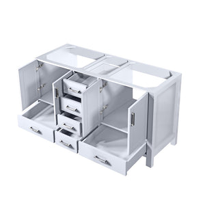 English Elm White Double Sink Vanity 60" W - Elegant Solid Wood Design With Ample Storage & Soft-Close Features B2731P258868-GIGA