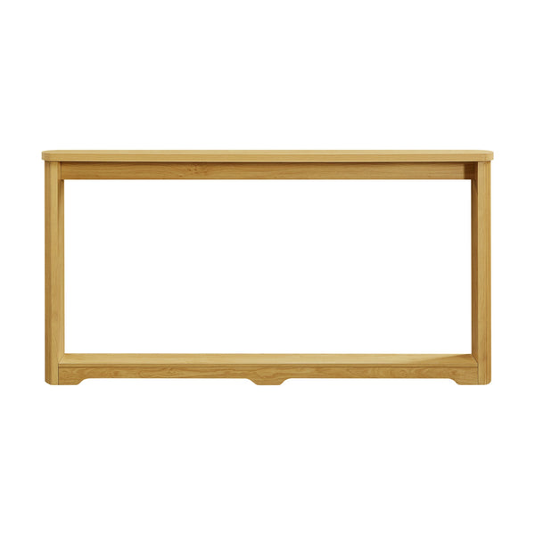 English Elm 70.1"corrugated textured storage table for entryway or behind sofa, waterproof 1.18" top, durable design Natural W1162P339115