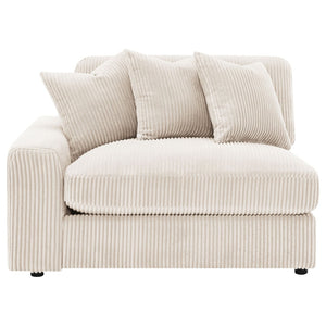 English Elm Cassidy Three Piece Corduroy Sectional with Lounge Unit for Cozy Living Spaces B062S01421