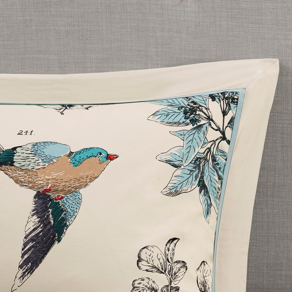 English Elm 7 Madison Park Quincy 7 Piece Comforter Set Cotton Twill Leaf & Bird Print OEKO‑TEX Queen Bedding Collection khaki 23.62 L x 18.9 W x 16.93 H B03597225