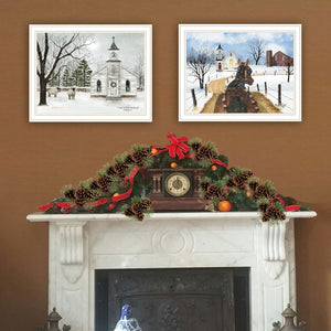 English Elm Trendy Decor 4u Billy Jacobs Folk Winter Two Panel Framed Art Set for Home Walls B067P255218