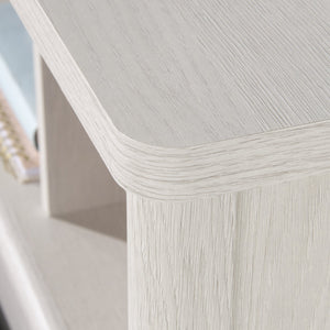 English Elm Full/Queen Bookcase Headboard White — Slim Engineered Wood, 2 Adjustable Shelves, Hidden Cord Access, Easy Assembly B356P402781