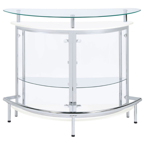English Elm Strick & Bolton Matte Black Open Shelf Bar Cabinet with Glass Top for Modern Interiors B062P328721