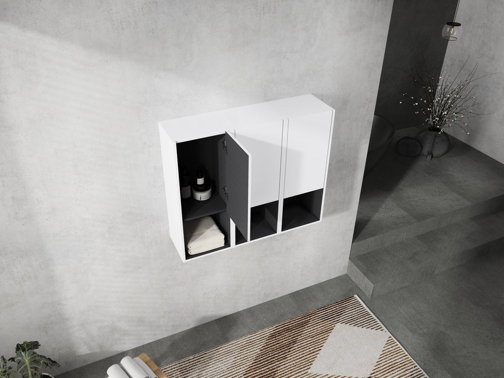 English Elm 12" Bathroom Side Cabinet - Wall-Mounted Storage Solution With Soft-Close Doors & Eco-Friendly Build W999S00281