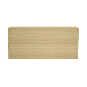 English Elm Linda 72" Dresser Natural Oak – 6-Drawer Minimalist Low-Profile Storage with Rich Wood Grain Appeal B365S00067